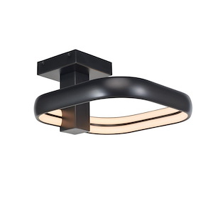 Rave - 22W 1 LED Dual Off-Set Square Semi-Flush Mount-9.9 Inches Tall and 20 Inches Wide - 1308691