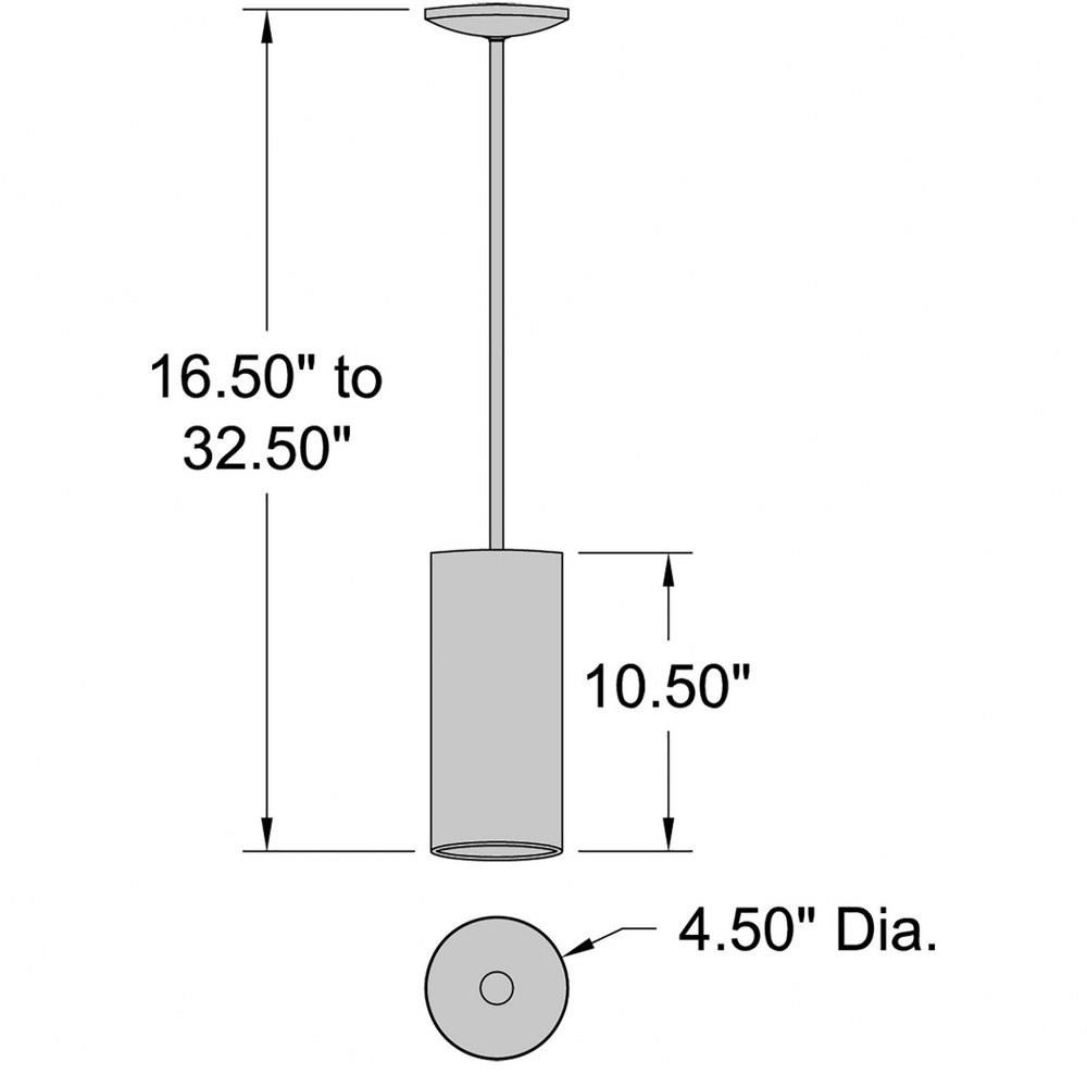 Access Lighting 29001 Pilson 1 Light Medium Pendant with Rigid