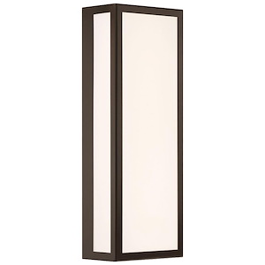 Geo - 20W 1 LED Dual Voltage Outdoor Wall Mount In Contemporary Style-18 Inches Tall and 6.5 Inches Wide - 1299593