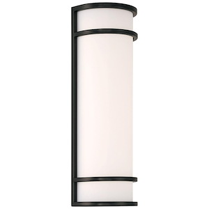 Cove - 20W 1 LED Dual Voltage Outdoor Wall Mount In Contemporary Style-18 Inches Tall and 6 Inches Wide - 1299566