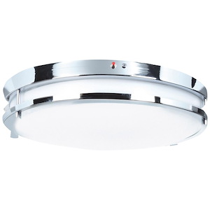 Solero-15W 1 LED Flush Mount with Emergency Backup in Contemporary Style-12 Inches Wide by 3.5 Inches Tall - 711512