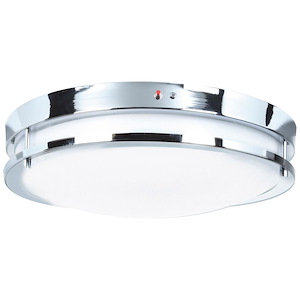 Solero-20W 1 LED Flush Mount with Emergency Backup in Contemporary Style-14 Inches Wide by 4 Inches Tall - 711510
