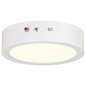 Slim - 15W 1 3CCT LED Flush Mount with Emergency Backup-2 Inches Tall and 7 Inches Wide - 1340594