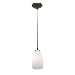 Champagne-One Light Glass Pendant with Cord-5 Inches Wide by 9 Inches Tall - 758513