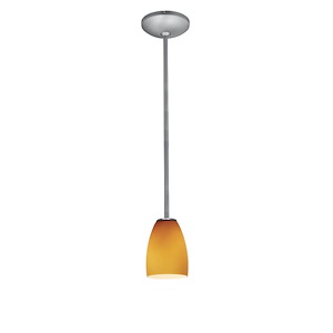 Sherry-One Light Glass Pendant with Rod-4.5 Inches Wide by 6 Inches Tall - 758524