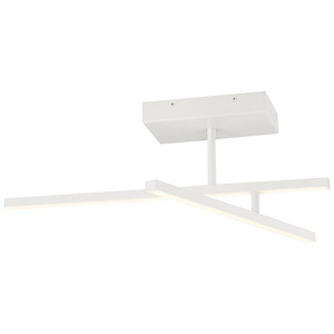 Duo-15W 1 LED Semi-Flush Mount in Transitional Style-4.75 Inches Wide by 7.75 Inches Tall - 1032152