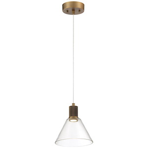 Port Nine - 9W 1 LED Pendant In Transitional Style-8.5 Inches Tall and 8 Inches Wide - 1265417