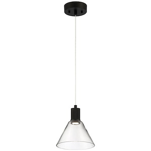 Port Nine - 9W 1 LED Pendant In Transitional Style-8.5 Inches Tall and 8 Inches Wide - 1265419