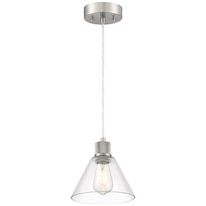 Port Nine - 9W 1 LED Pendant In Transitional Style-8.5 Inches Tall and 8 Inches Wide - 1265421
