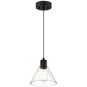 Port Nine - 9W 1 LED Pendant In Transitional Style-8.5 Inches Tall and 8 Inches Wide - 1265422