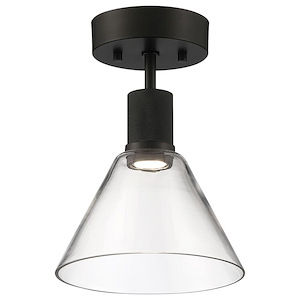 Port Nine - 9W 1 LED Semi-Flush Mount In Transitional Style-11 Inches Tall and 8 Inches Wide - 1265455