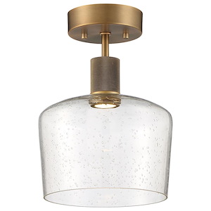 Port Nine - 9W 1 LED Semi-Flush Mount In Transitional Style-11.75 Inches Tall and 9 Inches Wide - 1265459