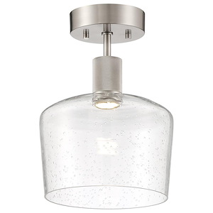 Port Nine - 9W 1 LED Semi-Flush Mount In Transitional Style-11.75 Inches Tall and 9 Inches Wide - 1265460