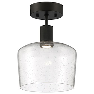 Port Nine - 9W 1 LED Semi-Flush Mount In Transitional Style-11.75 Inches Tall and 9 Inches Wide - 1265461