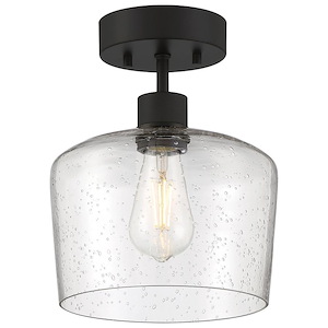 Port Nine - 9W 1 LED Semi-Flush Mount In Transitional Style-11.75 Inches Tall and 9 Inches Wide - 1265464