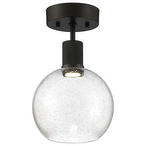 Port Nine - 9W 1 LED Semi-Flush Mount In Transitional Style-12 Inches Tall and 7.5 Inches Wide - 1265467