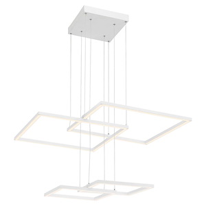 Squared-Pendant in Transitional Style-30.5 Inches Wide by 4.5 Inches Tall - 936775