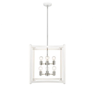Coyle - White 6-Light Pendant In Coastal Style - 1271574
