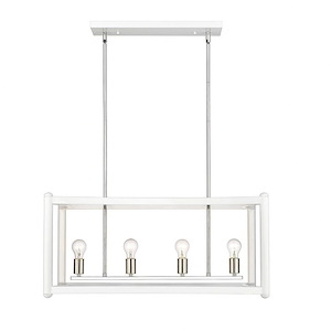 Coyle - White 8-Light Linear Pendant In Coastal Style - 1271575
