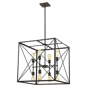 Brooklyn 8-Light Pendant in City Style - 24 Inches Wide by 24 Inches High - 883642