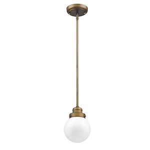 Portsmith - One Light Pendant in Art deco Style - 6 Inches Wide by 8.75 Inches High - 659615