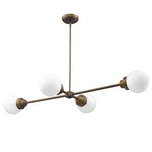 Portsmith - Four Light Pendant in Art deco Style - 48 Inches Wide by 6 Inches High - 659614