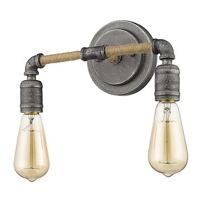 Grayson 2-Light Vanity - 12.25 Inches Wide by 6.25 Inches High - 883687