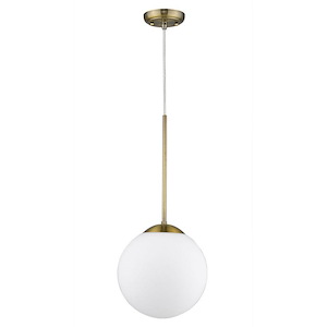 Solea 1-Light Pendant in Mid-century Style - 10 Inches Wide by 22.75 Inches High - 883736