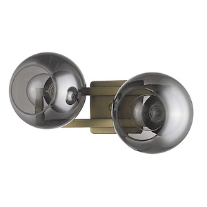 Lunette 2-Light Sconce in Mid-century Style - 17 Inches Wide by 9.25 Inches High - 883802