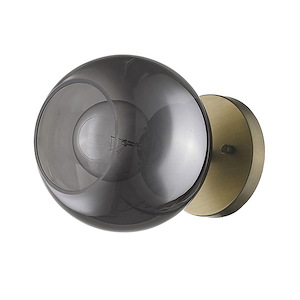 Lunette 1-Light Sconce in Mid-century Style - 7 Inches Wide by 7 Inches High - 883804