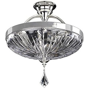 Orecchini - 16 Inch Three Light Round Semi-Flush Mount - 977395