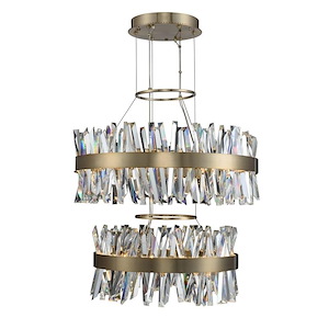 Glacier - 32 Inch 164W LED 2-Tier Round Pendant - 977352