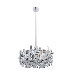 Vermeer - 6 Light Pendant In Contemporary Style-14 Inches Tall and 24 Inches Wide - 1295691