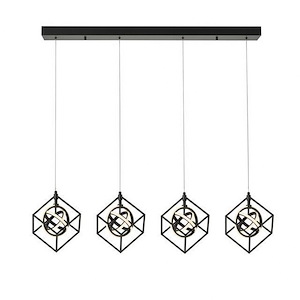 Tulip - 40W 4 LED Island Pendant In  Style-10.62 Inches Tall and 10.23 Inches Wide - 1326402