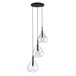 Conic - 3 Light Pendant In Contemporary Style-13.78 Inches Tall and 15.4 Inches Wide - 1107612