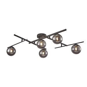 Modena - 5 Light Semi-Flush Mount-10 Inches Tall and 24.5 Inches Wide - 1337407
