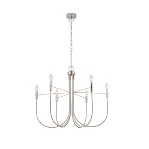 Foundry - 6 Light Chandelier-25.6 Inch Tall and 30.71 Inch Wide - 1399400