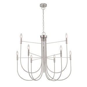 Foundry - 9 Light Chandelier-31.5 Inch Tall and 32.68 Inch Wide - 1399401