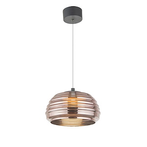 Haze - 12W 1 LED Pendant-6.75 Inch Tall and 12.5 Inch Wide - 1399428