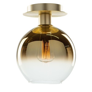 Morning Mist-1 Light Semi-Flush Mount in Contemporary Style-7.75 Inches Wide by 9.75 Inches High - 1215421