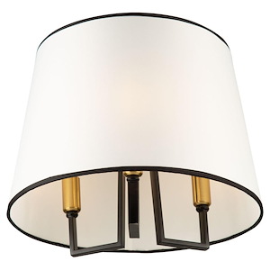 Coco - 3 Light Semi-Flush Mount In Transitional Style-14.2 Inches Tall and 15.7 Inches Wide - 1107671