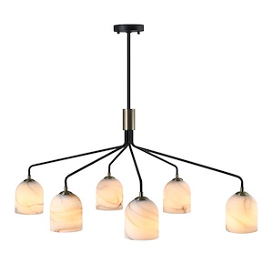 Crema - 6 Light Chandelier-17.32 Inch Tall and 40.55 Inch Wide - 1367219