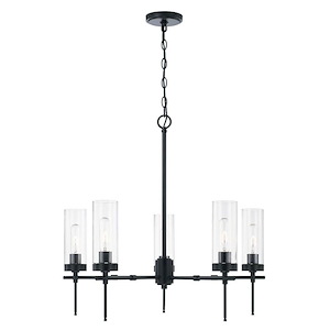 Riley - 5 Light Chandelier In Modern Style-26 Inches Tall and 27.5 Inches Wide - 1267553