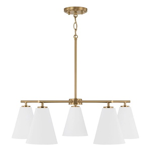 Charlie - 5 Light Chandelier In Modern Style-8.25 Inches Tall and 28 Inches Wide - 1326526