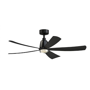 Dean's Gardens - 5 Blade Ceiling Fan with DW Light Kit-13.8 Inch Tall and 52 Inch Wide - 1379718
