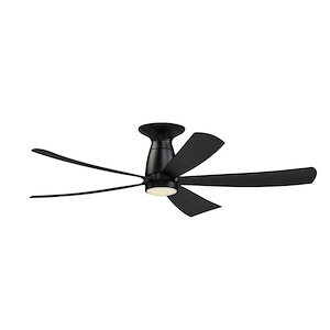 Dean's Gardens - 5 Blade Flush Ceiling Fan with Knurled Light Kit-11.7 Inch Tall and 52 Inch Wide - 1379721