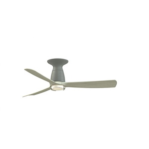 Dean's Gardens - 3 Blade Flush Ceiling Fan with DW Light Kit-11.12 Inch Tall and 44 Inch Wide - 1379725