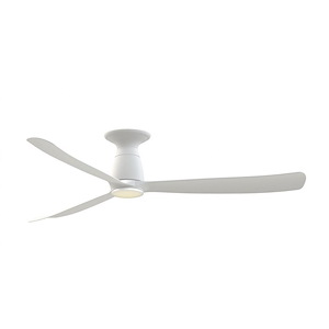Dean's Gardens - 3 Blade Flush Ceiling Fan with Light Kit-11.1 Inch Tall and 60 Inch Wide - 1379733