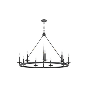 Contemporary Nine Light Chandelier - 1227834