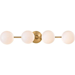 Overdale Point 4-Light LED Bath Bracket - 28.5 Inches Wide by 5 Inches High - 1227960